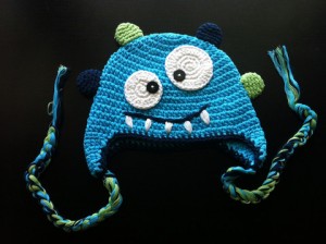 monster hat blue