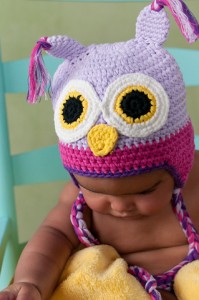 knit babies owl hat