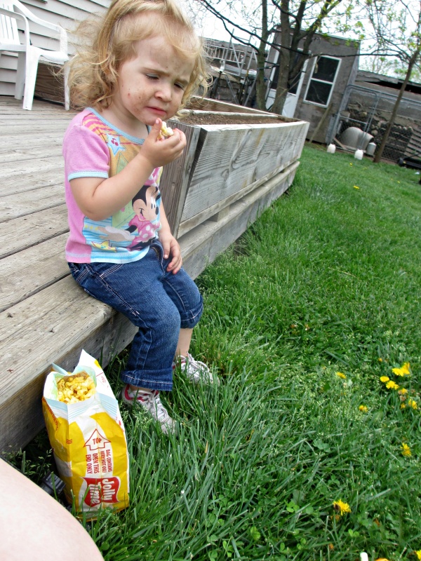 JOLLY TIME popcorn outside