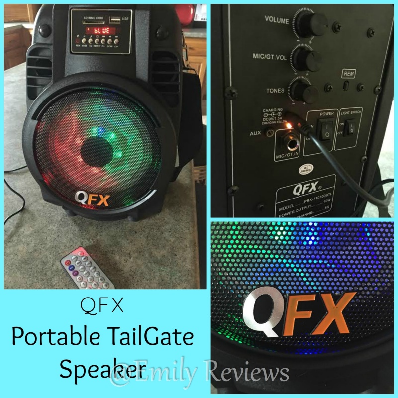 QFX Portable TailGate Speaker PBX710700BTL Review Emily Reviews