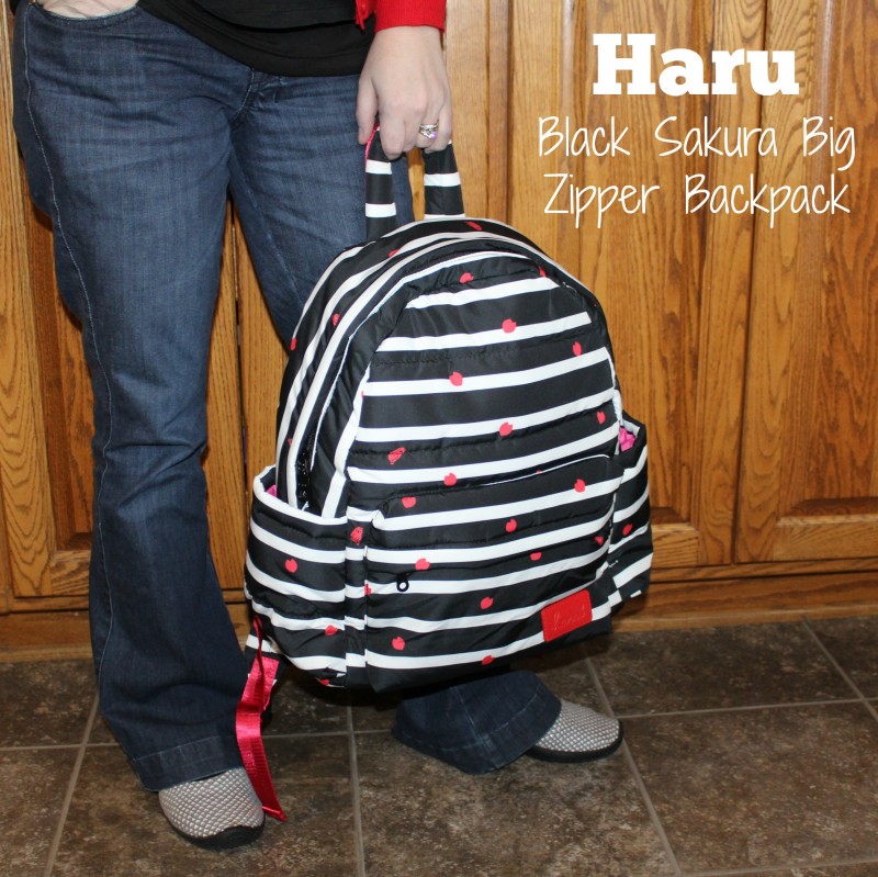 Haruhonpo USA Black Sakura Big Zipper Backpack {Doubles As A Diaper Bag!} {Emily Reviews}