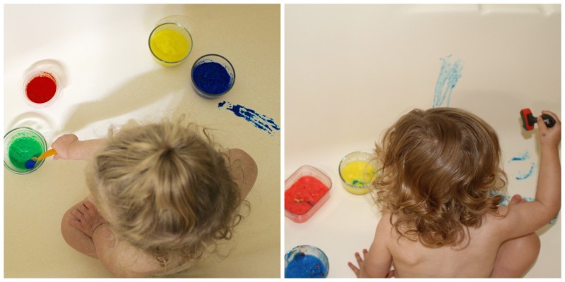 Painting in the Bath Tub { DIY Recipe} - Artsy Momma