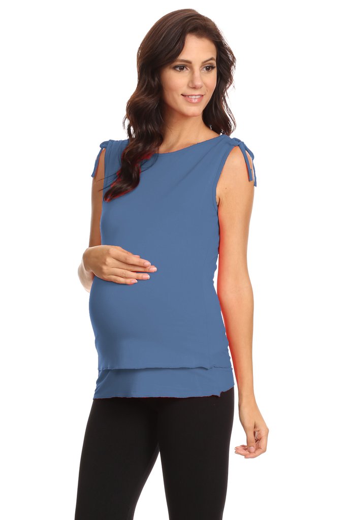 Belly Moms ~ NEW Mara Layered Sleeveless Nursing Top | Emily Reviews