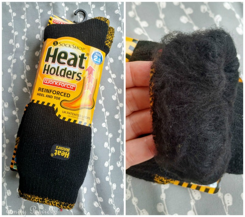 Heat Holders Men's Black Worxx Socks With Reinforced Heel and Toe –