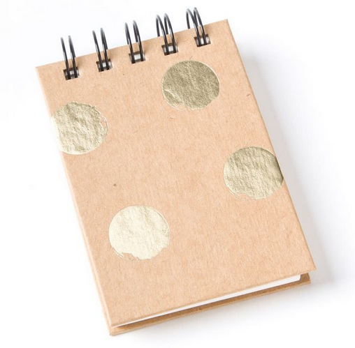 PAPYRUS: Gold Dot Mini Kraft Spiral Notepad