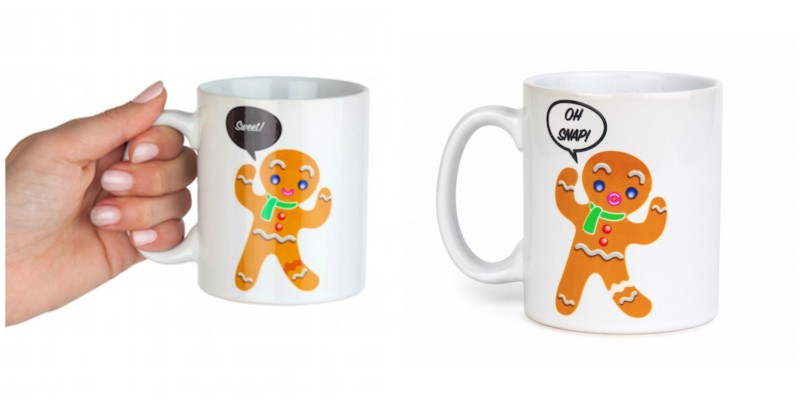 Big Mouth Inc. Color Changing Gingerbread Mystery Mug / Coffee Cup