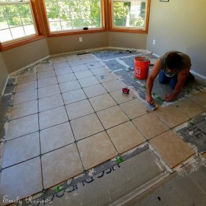 DIY ~ 8 Steps To Laying A New Tile Floor | Emily Reviews