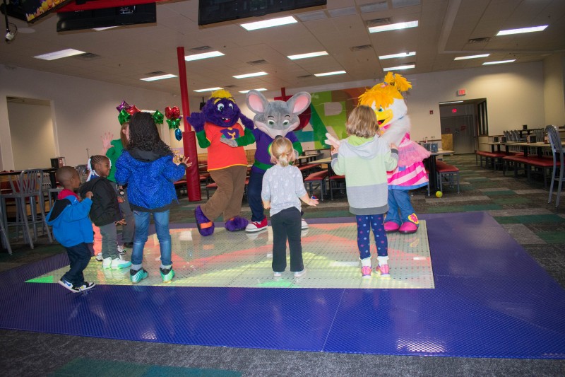 Chuck E Cheese's illuminated dance floor dance party