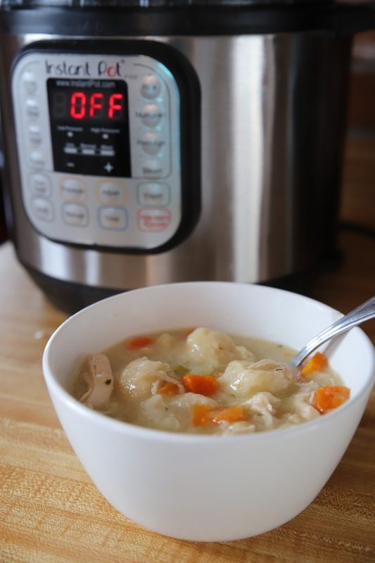 Instant Pot Homemade Chicken Dumpling Soup Recipe | Emily Reviews