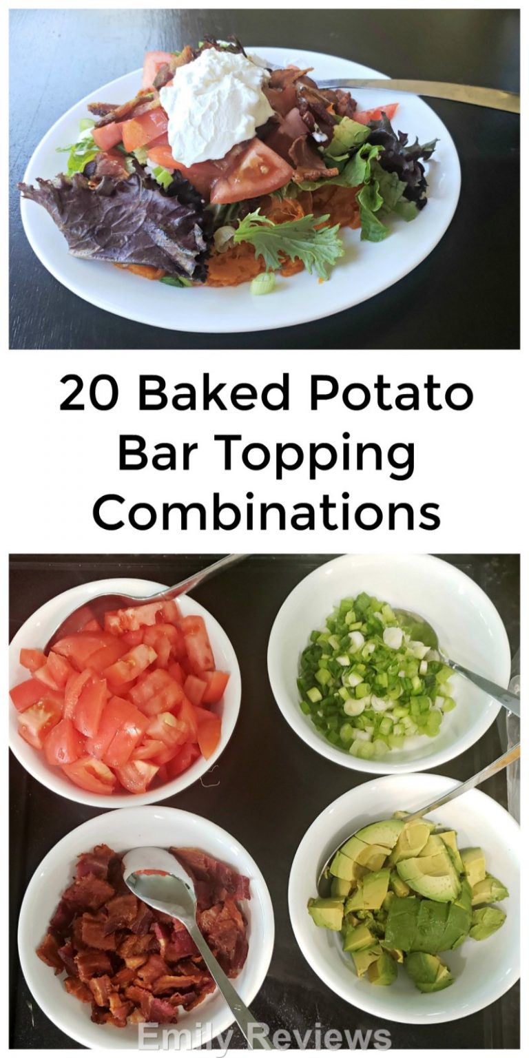 20 Topping Combinations For Your Next Baked Potato Bar Emily Reviews   20 Baked Potato Bar Topping Combinations 768x1536 