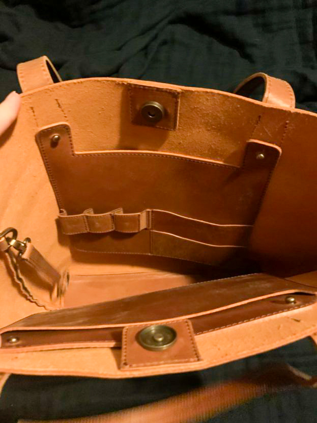 galen leather tote