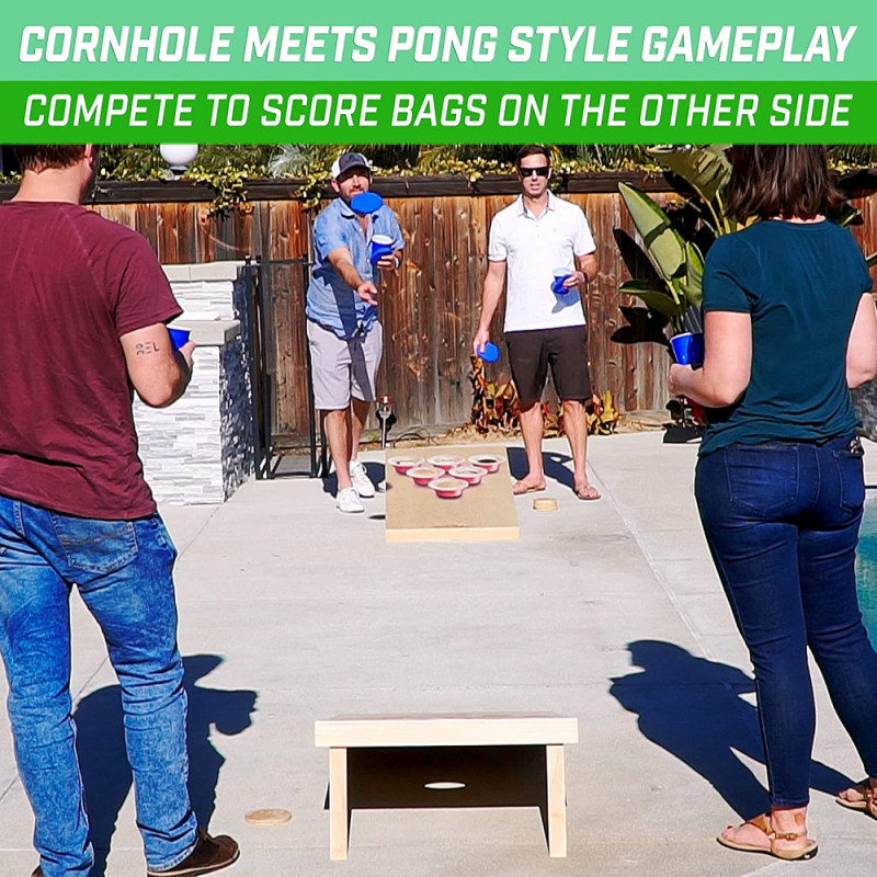 GoSports Beer Pong Cornhole Game - Perfect For Father's Day!