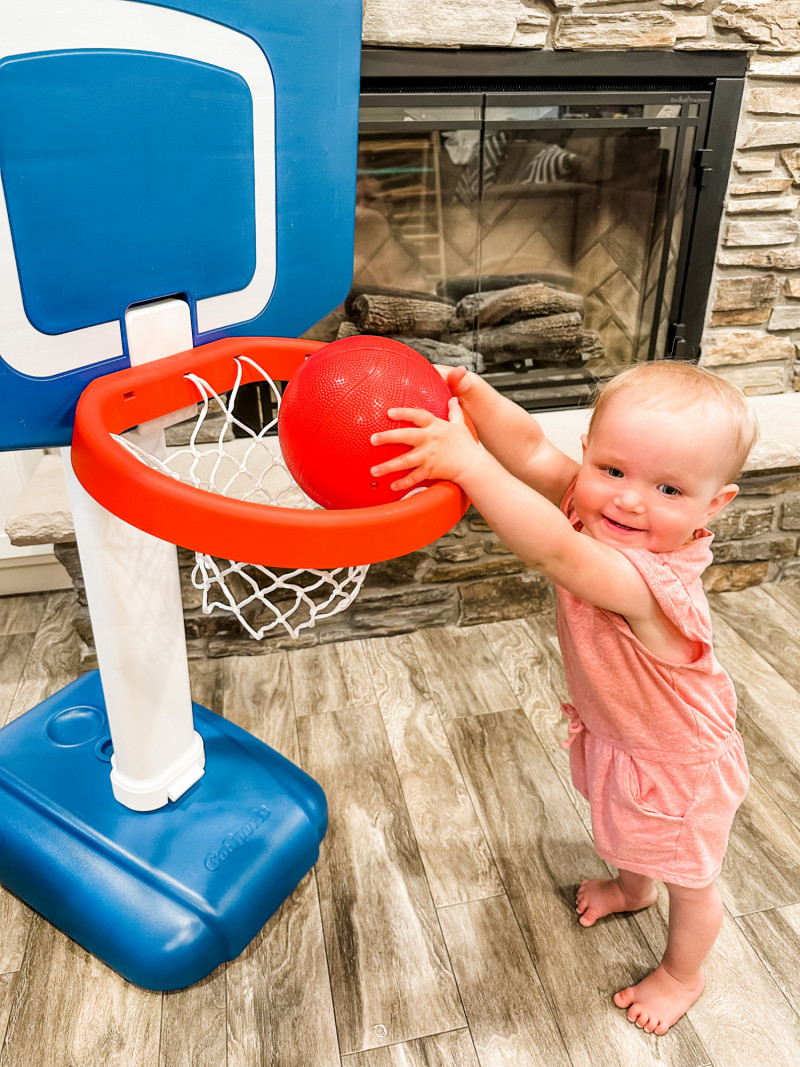 GoSports Tot Shot Modern Kids Basketball Set - Indoor & Outdoor Toy Hoop for Toddlers