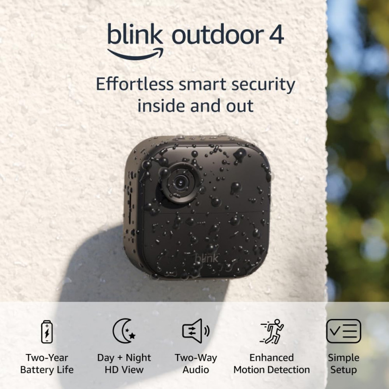 Blink Outdoor 4 — Wireless Indoor/Outdoor Smart Home Security Camera