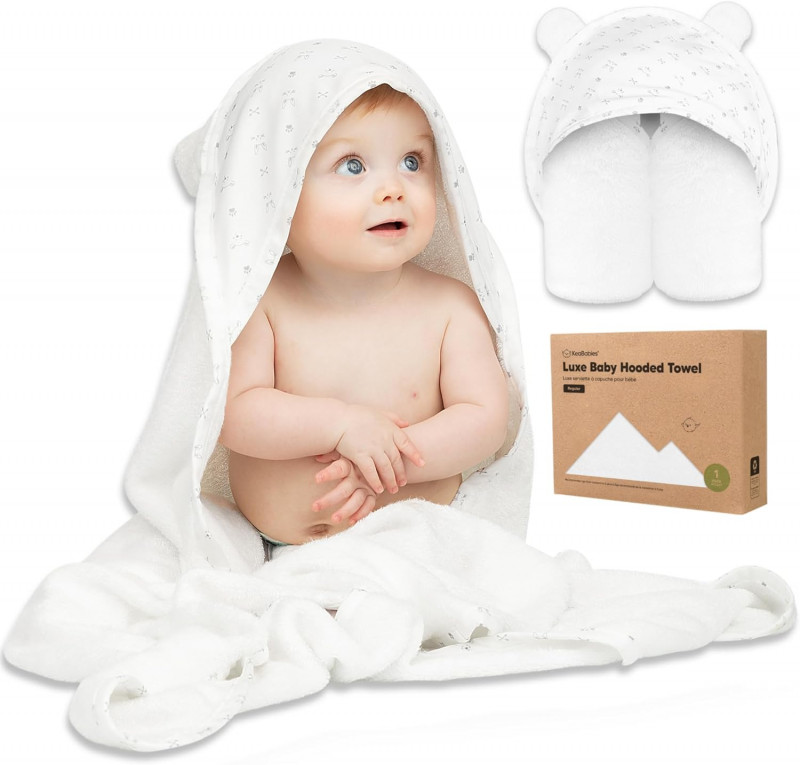 Luxe Baby Hooded Towel- KeaBabies.
