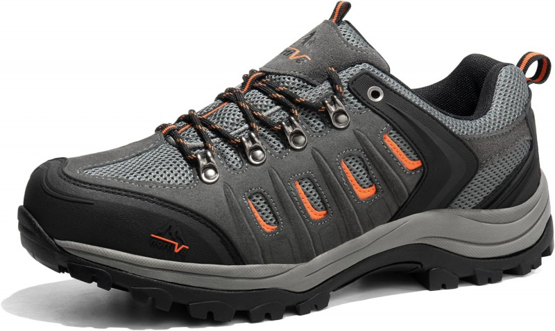 NORTIV 8 Men's Waterproof Hiking Shoes Leather Low-Top.