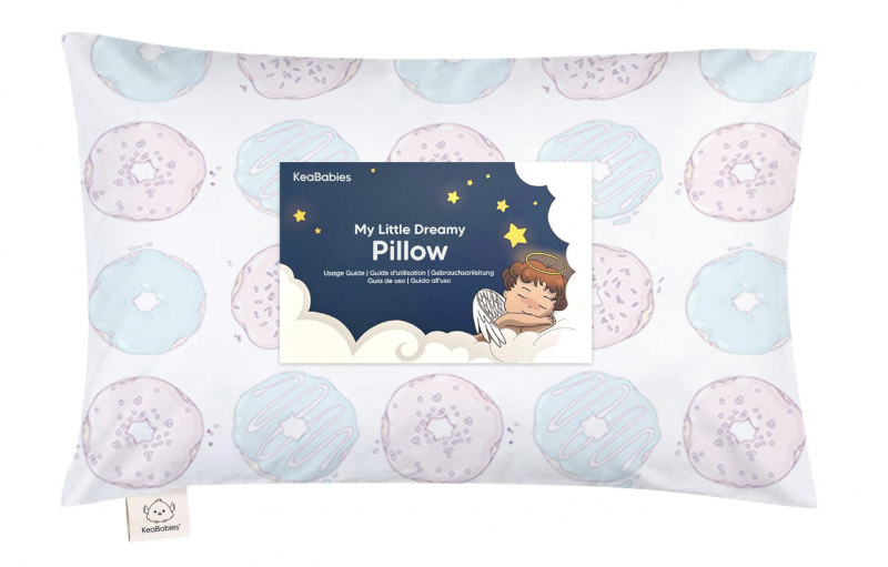 Toddler Pillow with Pillowcase (Donuts)- KeaBabies.