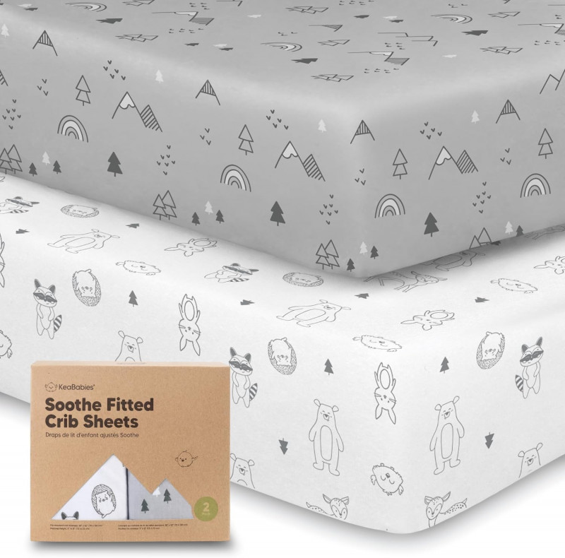 2-Pack Organic Crib Sheets- KeaBabies
