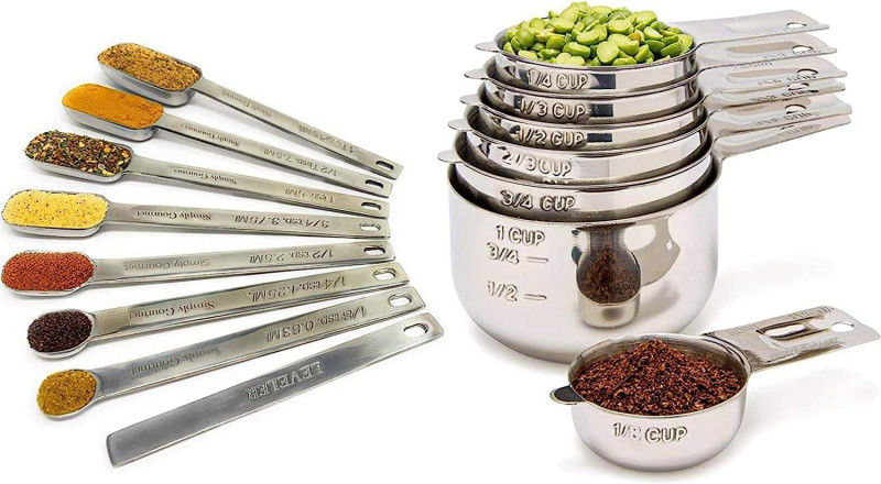 simply gourmet measuring cups and spoon set