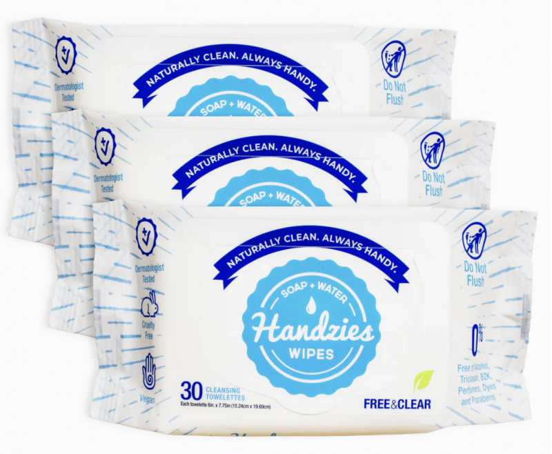 Handzies FREE & CLEAR SOFT PACK BUNDLE - 3 Packs.