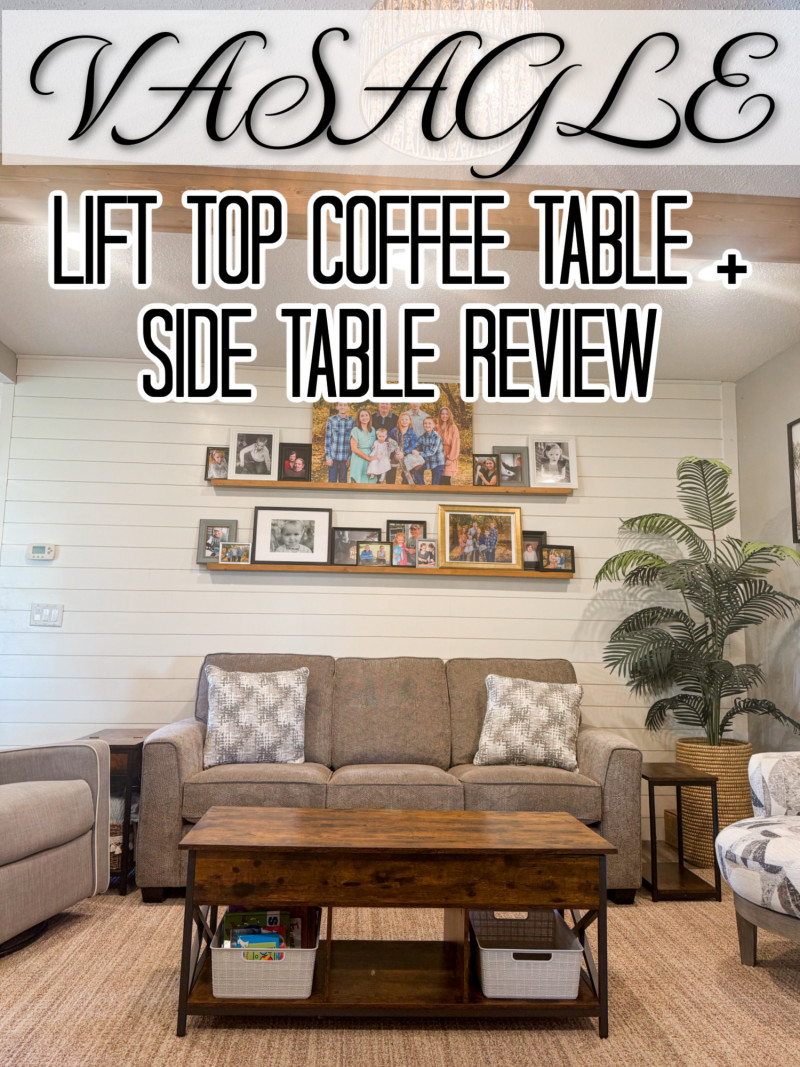 VASAGLE Lift Top Coffee Table + Side Table Review.