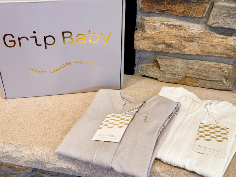 Grip Baby Unique Infant Crawling Support Onesie Review + Giveaway.