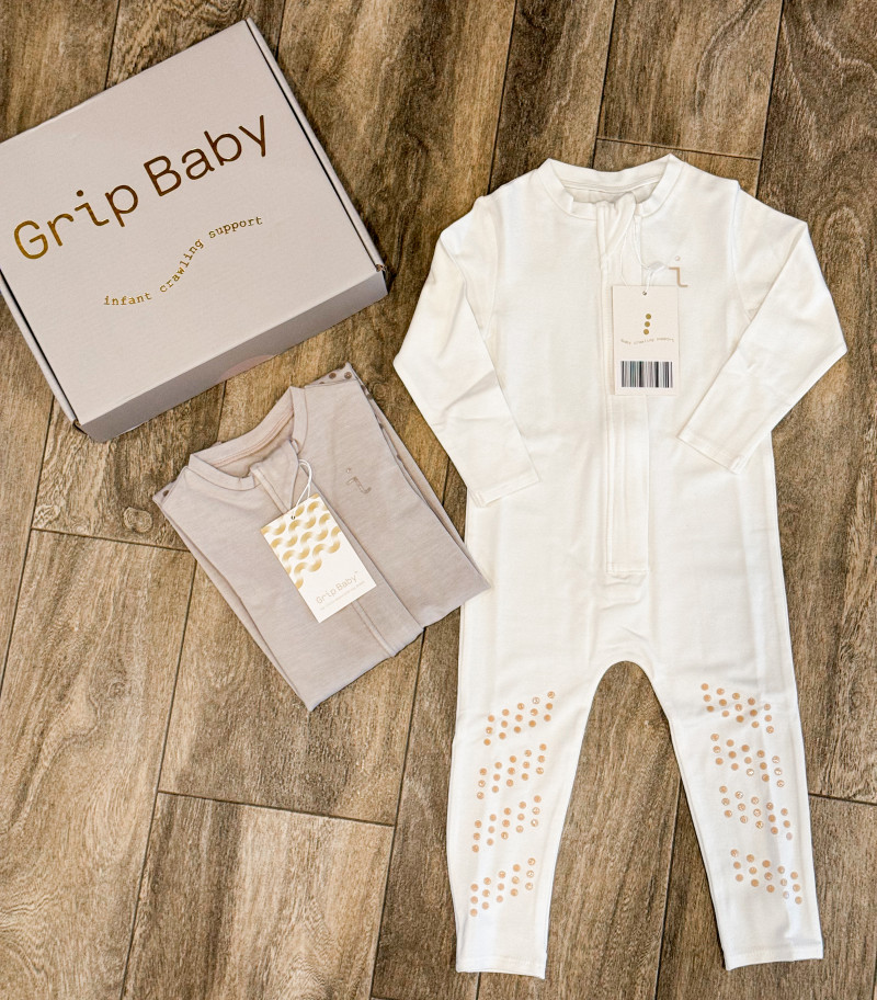 Grip Baby Unique Infant Crawling Support Onesie Review + Giveaway.