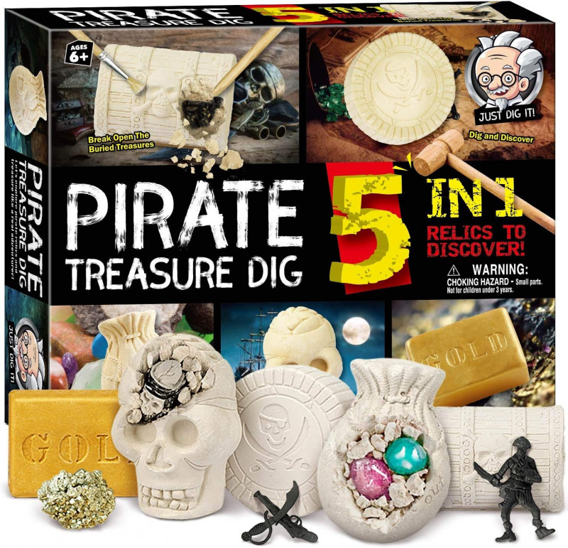 Pirate Treasures Dig Kit.