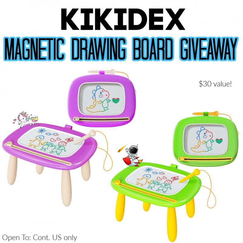 Kikidex Magnetic Drawing Board Giveaway.