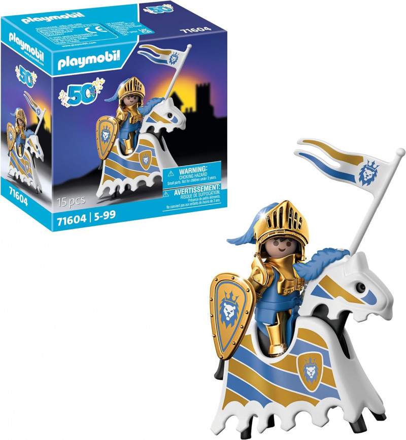 Playmobil Knight 50th Anniversary Toy Figure, 71604.