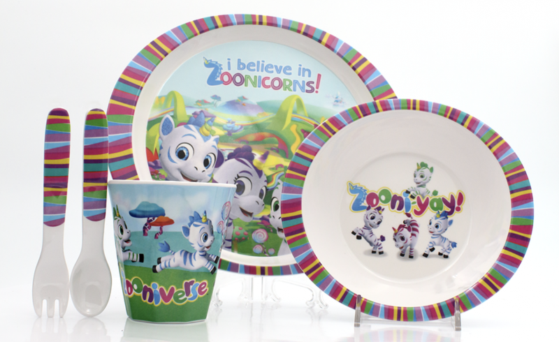 Sip With Me Zoonicorn Melamine Set.