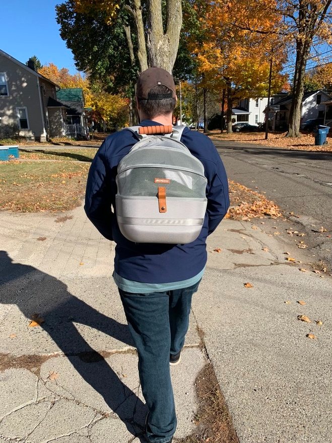 Funny fuzzy cat carrier