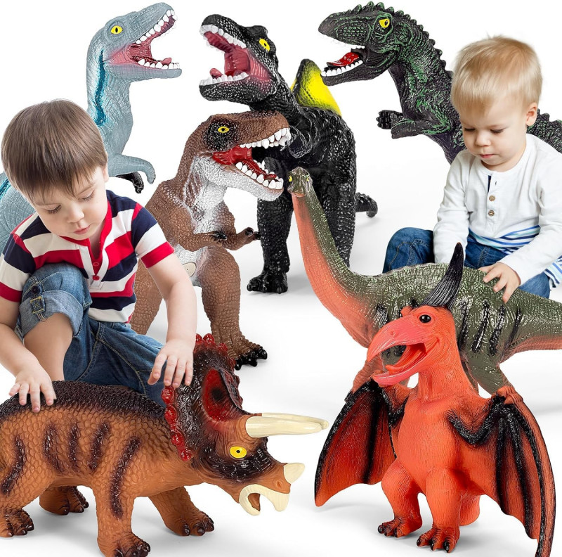 7 Piece Jumbo Dinosaur Toys.