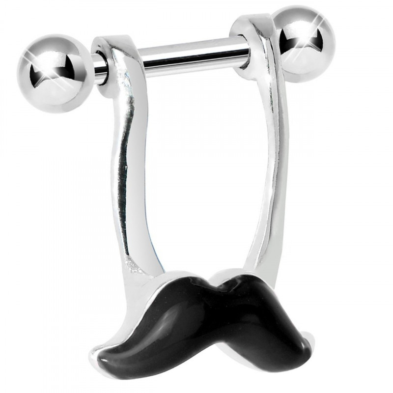 mustache septum piercing 