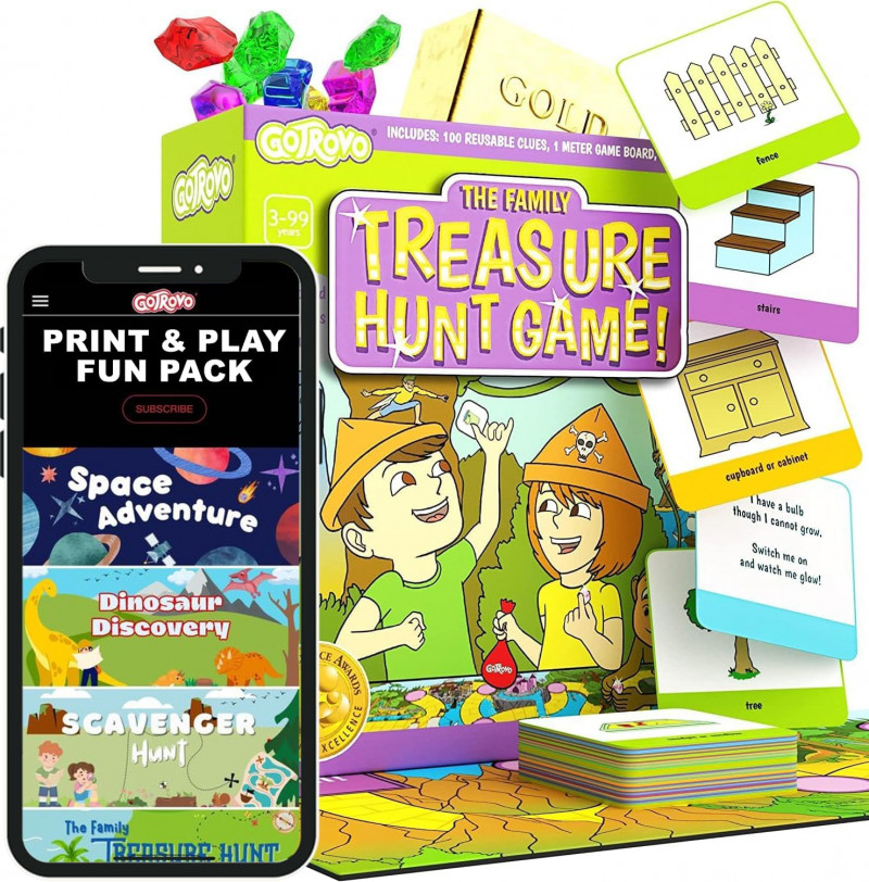 GOTROVO The Family Treasure Hunt Game! Active Search and Find Treasure Hunt Game for Kids.