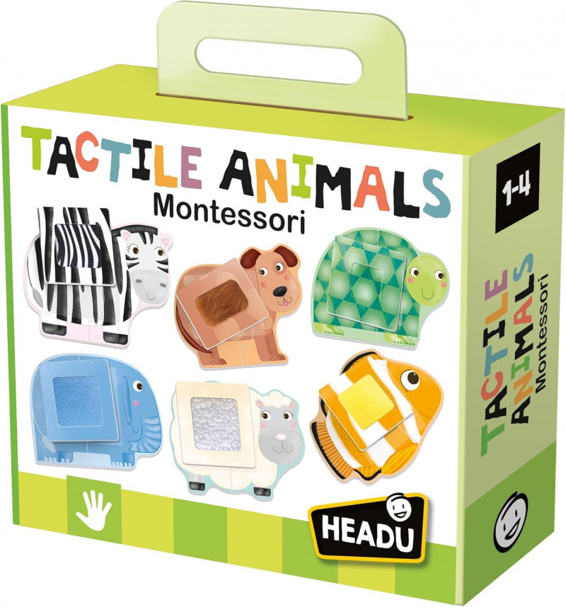 Headu Tactile Animals Montessori, Educational Toys.