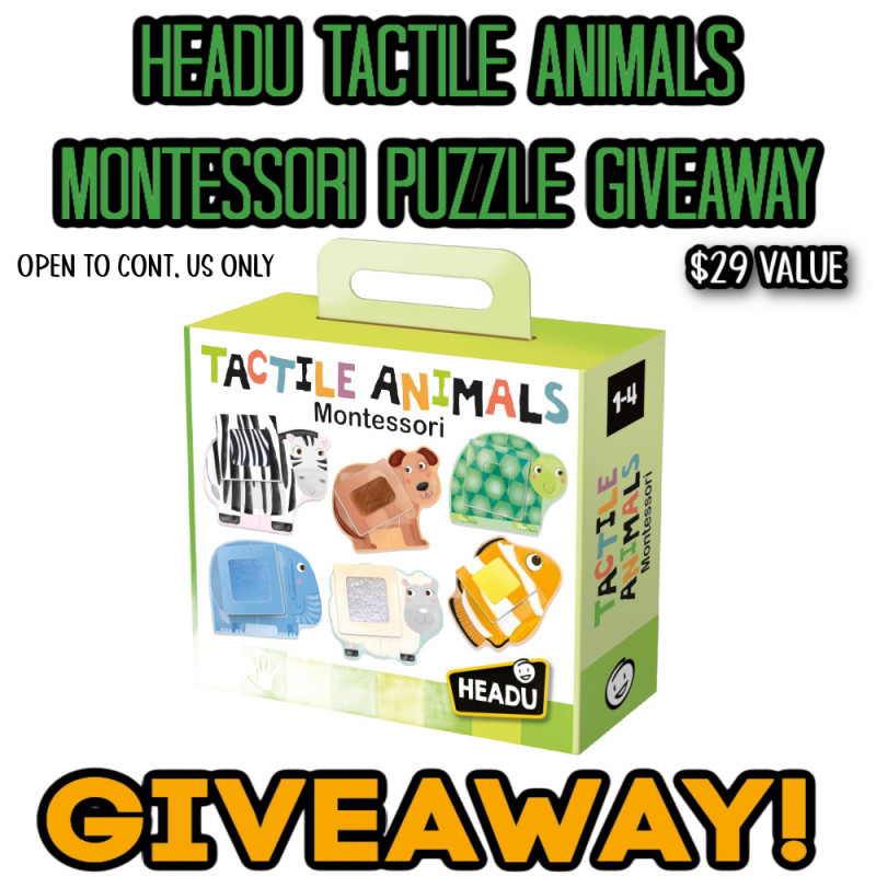 Headu Tactile Animals Montessori Puzzle Giveaway.