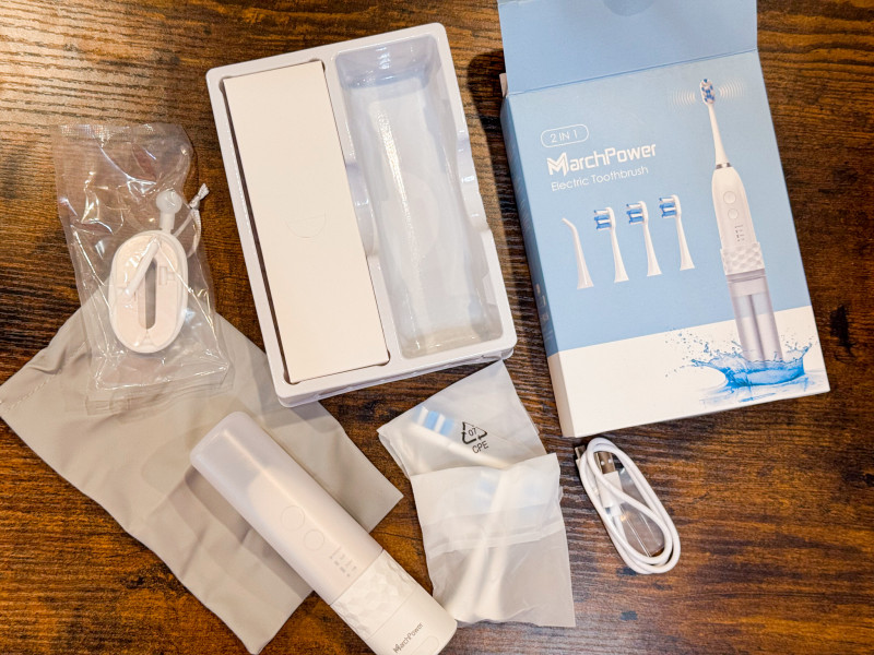 Marchpower 2-in-1 Toothbrush and Waterflosser Review, Discount Code, + Giveaway.