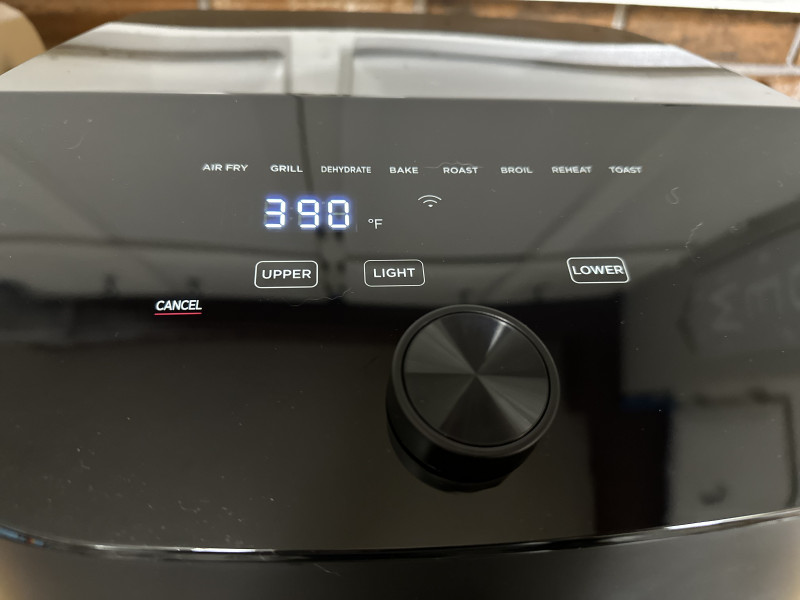 air fryer control panel