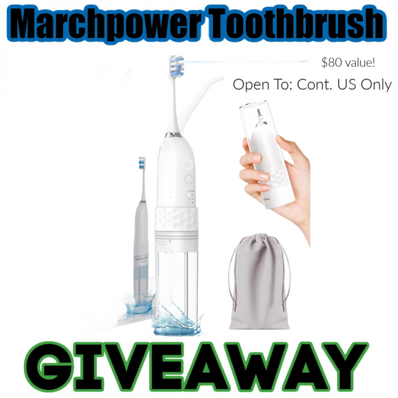 Marchpower 2-in-1 Toothbrush and Waterflosser Review, Discount Code, + Giveaway.