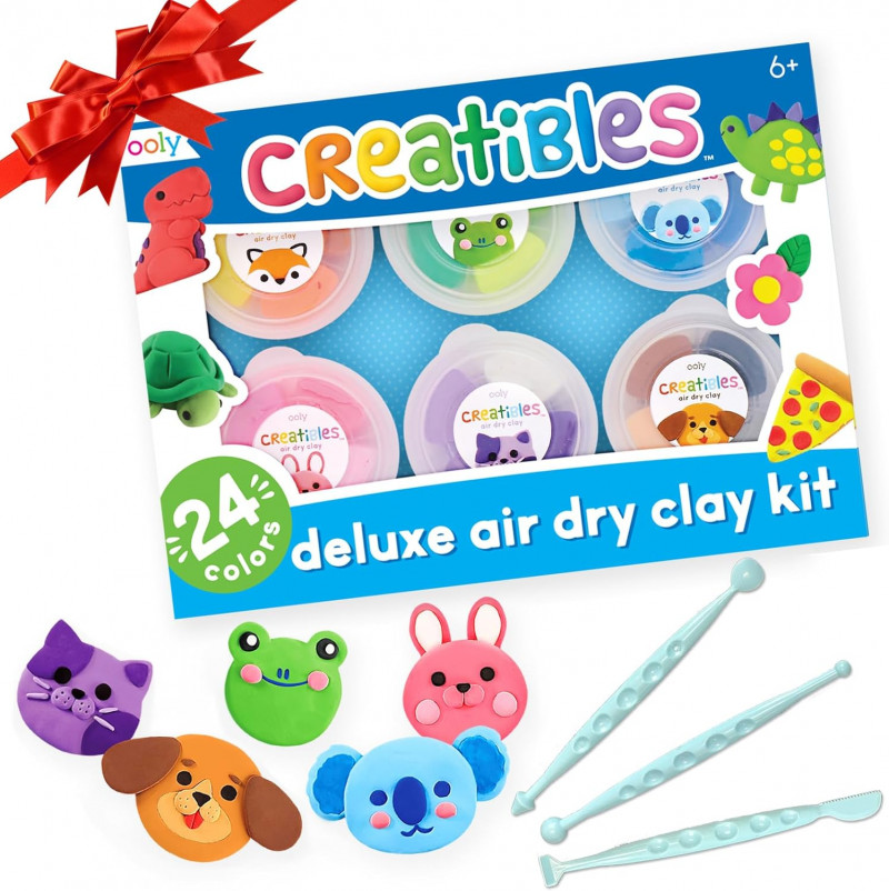 OOLY Creatibles, 24 Colors Air Dry Clay Kit for Kids.