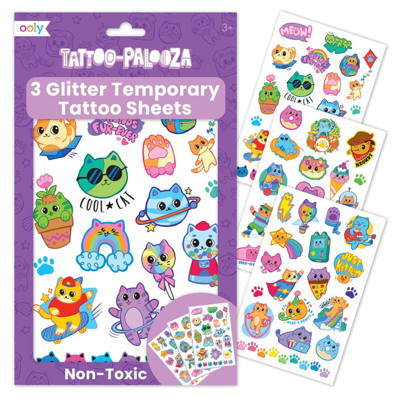 Ooly 50 Glitter Temporary Tattoos For Kids.