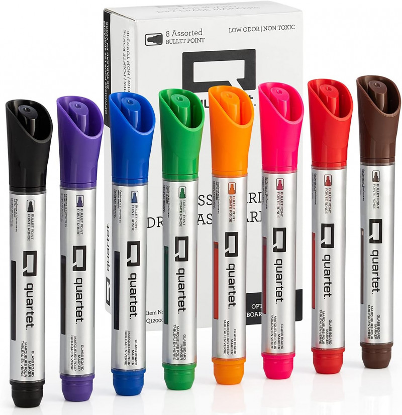 Quartet Dry Erase Markers, Glass Whiteboard Markers.