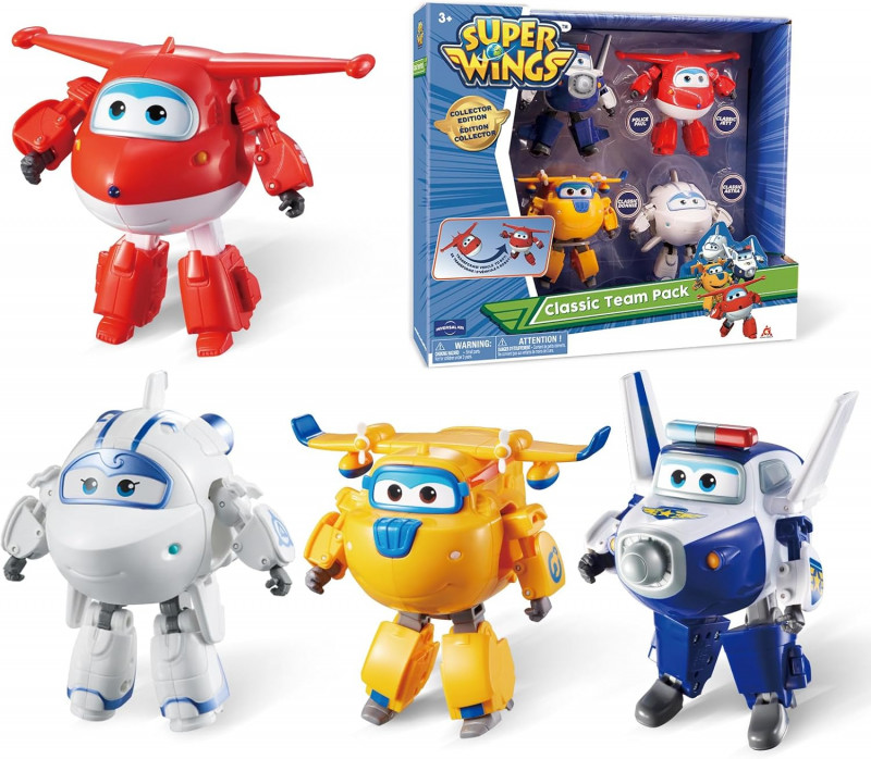 Super Wings 5" Transformers Toys 4-Pack.