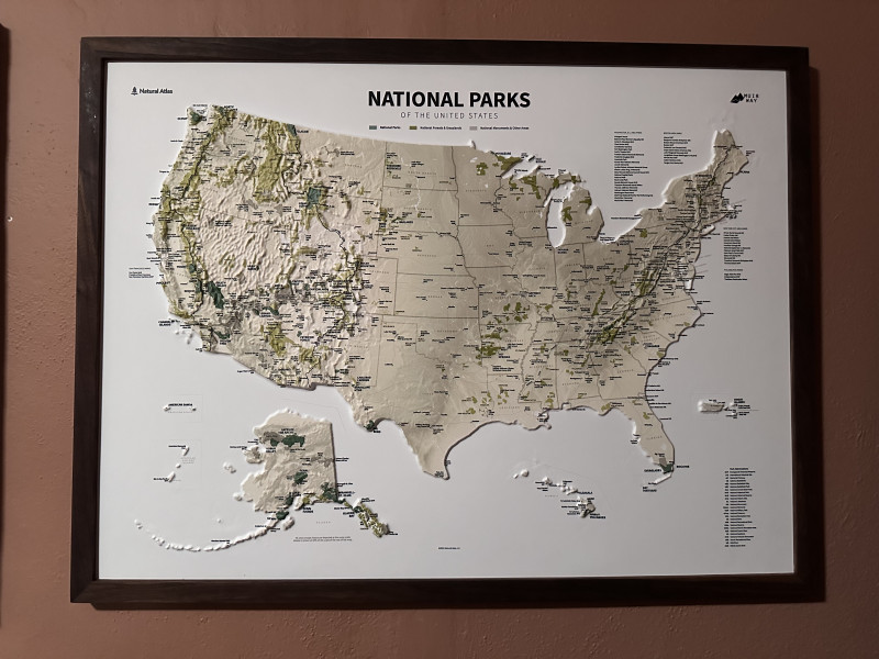 Muir Way 3D National Parks Relief Map