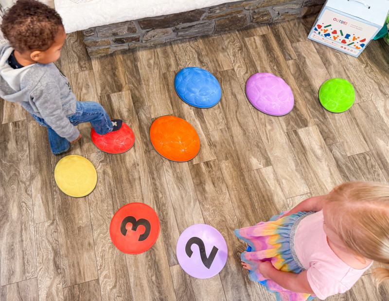 Outree Balance Stepping Stones and Sensory Play Tent Review (+ Giveaway).