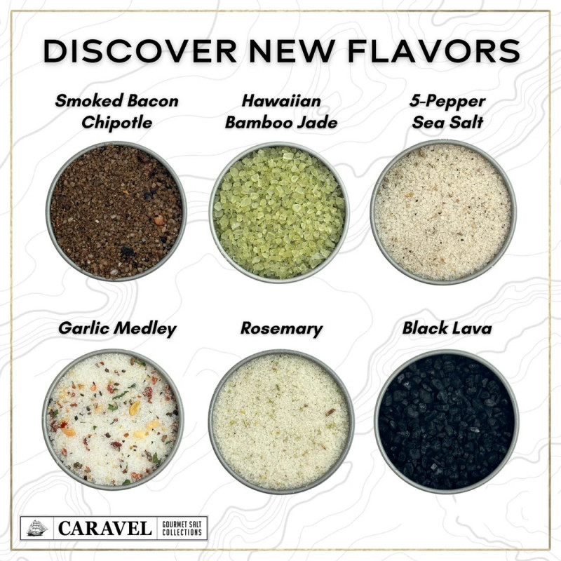 Caravel Gourmet, Infused Sea Salt, Smoked Sea Salt