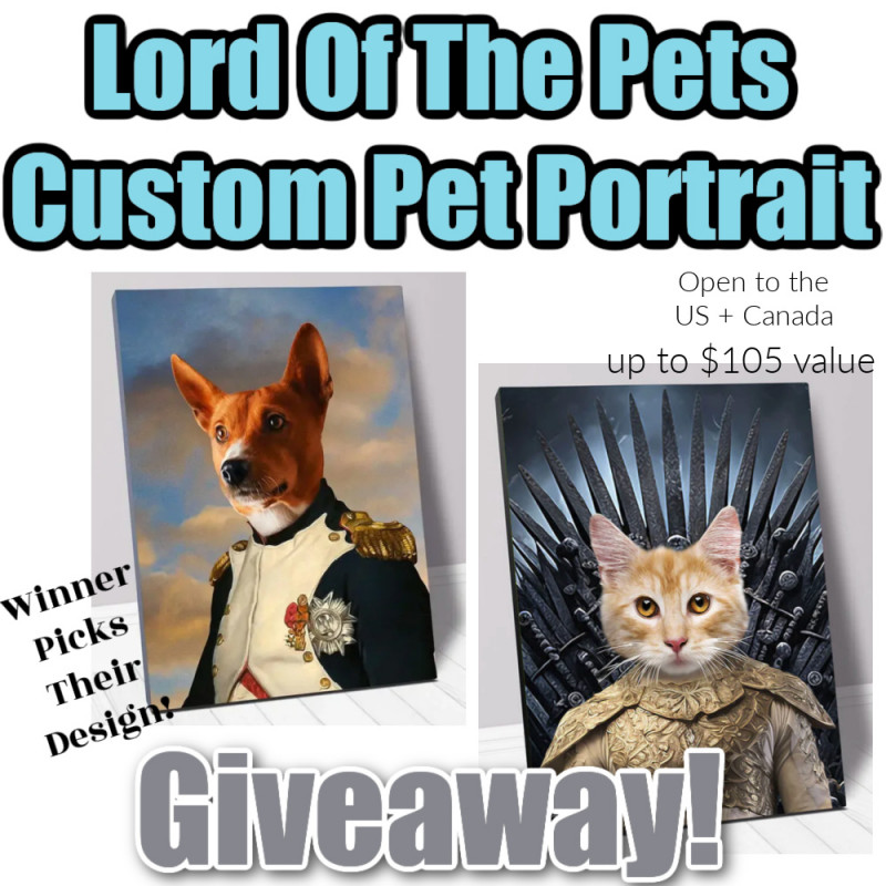 Lord Of The Pets Custom Pet Portraits Featuring YOUR Favorite Animal (+ Giveaway).